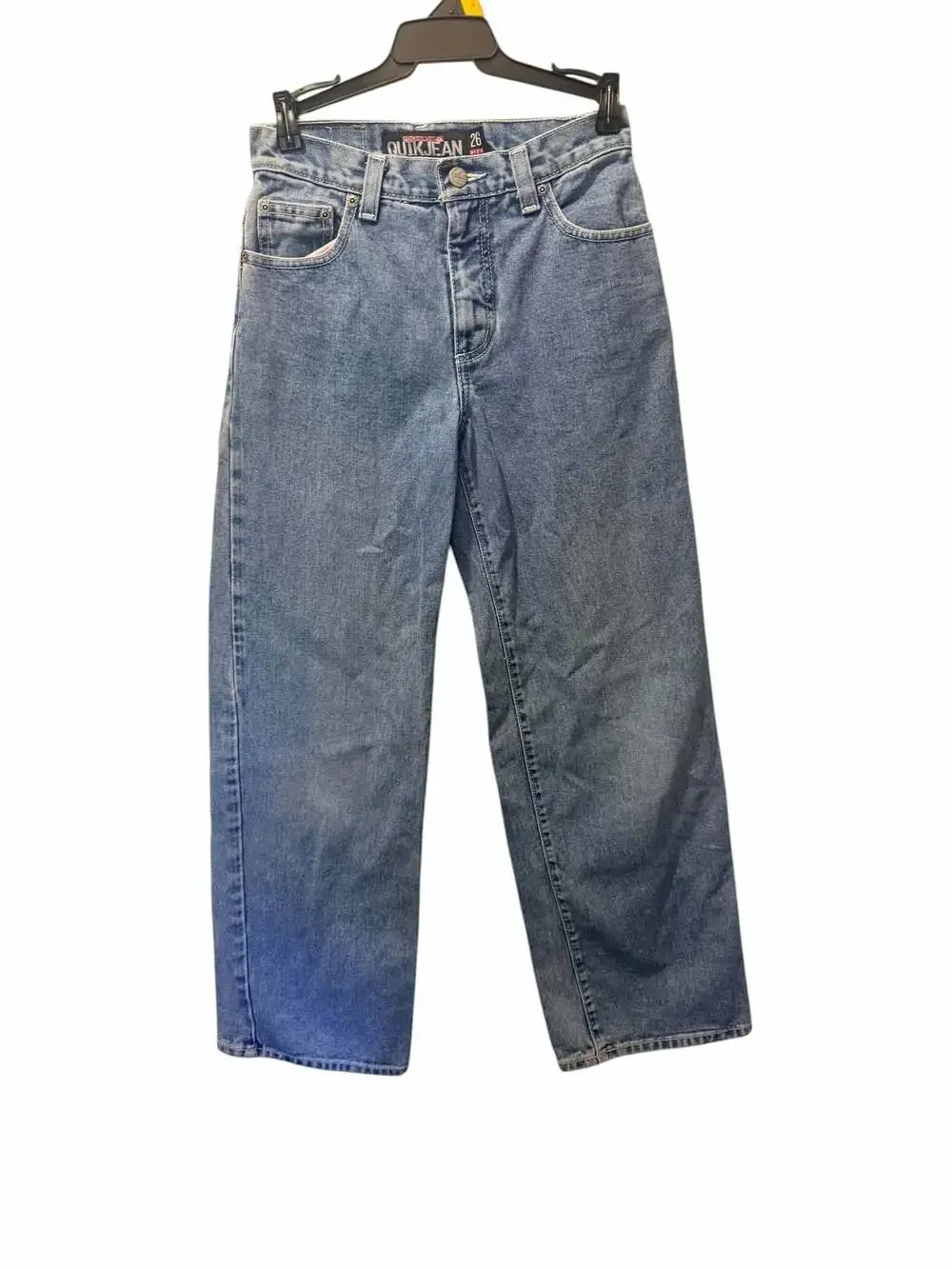 Elwood Men's Vintage-Style Acid Wash Loose Straight Leg Jeans, Size 34